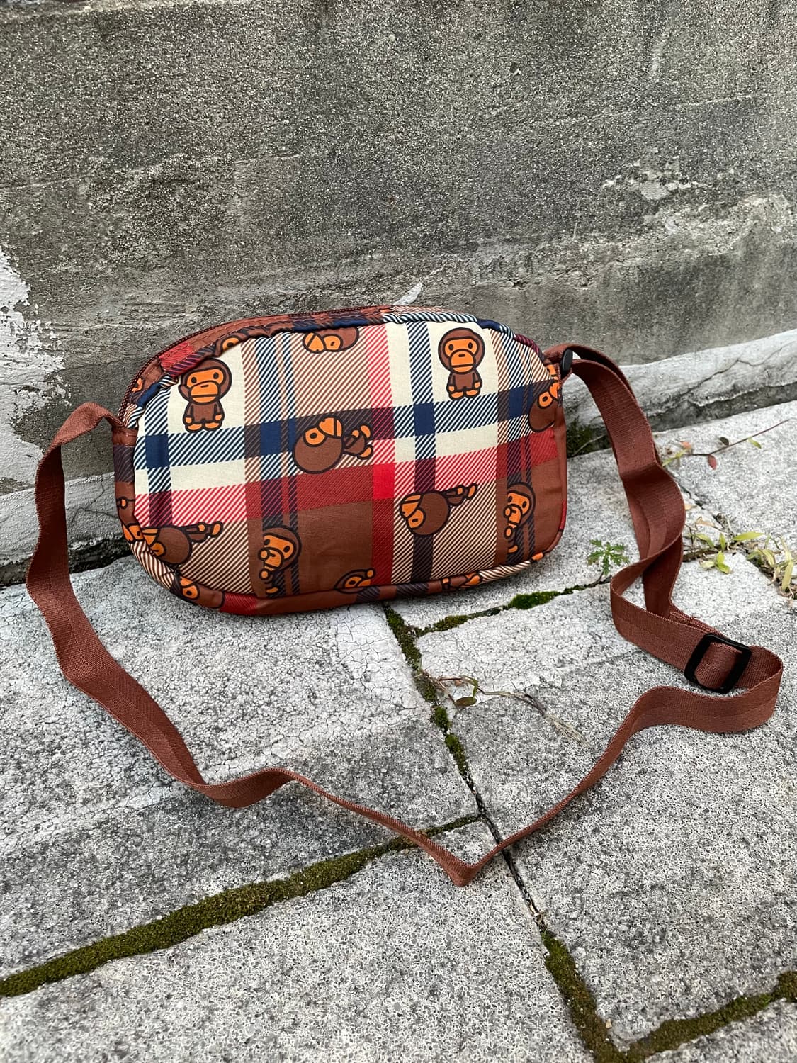 (빈티지)Bape 베이프 베이비 마일로 체크 숄더 크로스백 상품이미지2