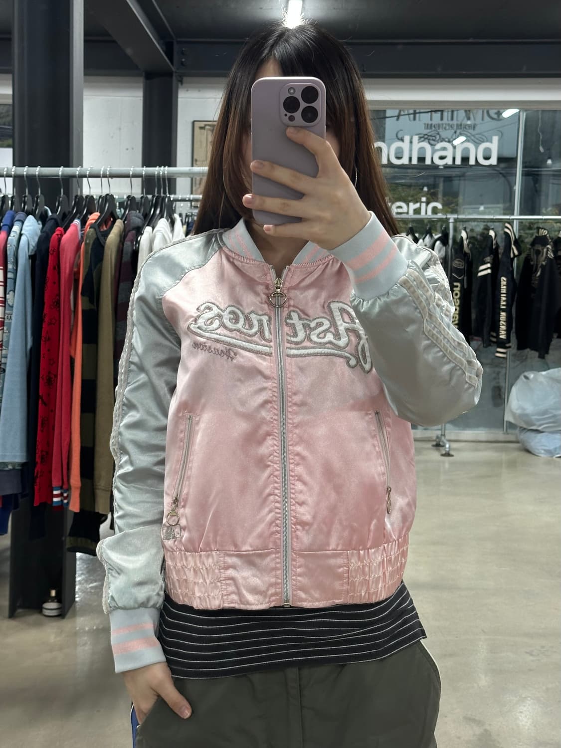 MLB Y2K 회핑 글리터 바시티자켓 상품이미지4