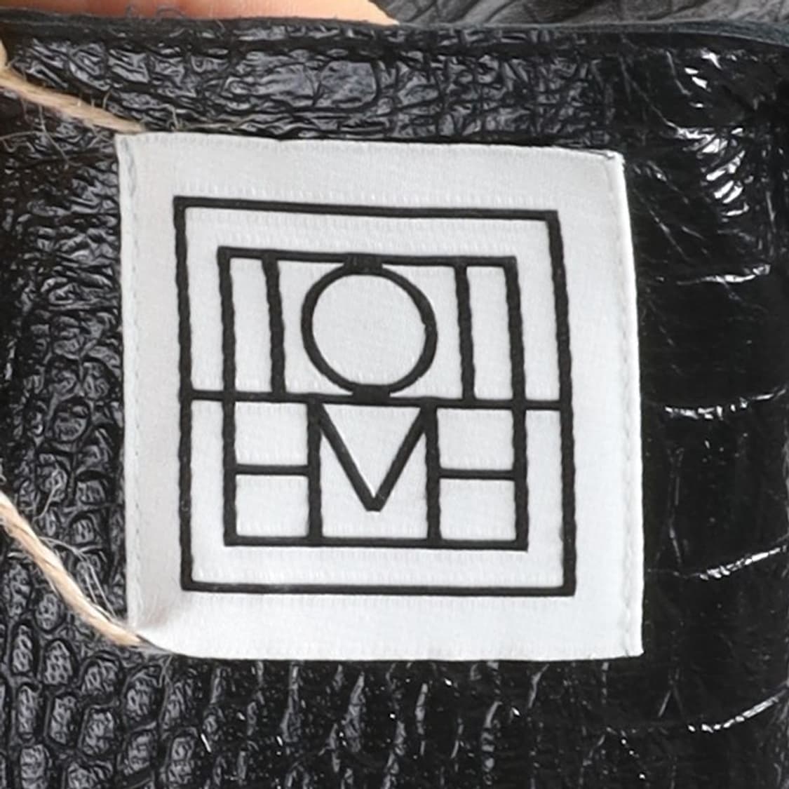 Toteme Black Croc Embossed Leather Jacke 상품이미지7