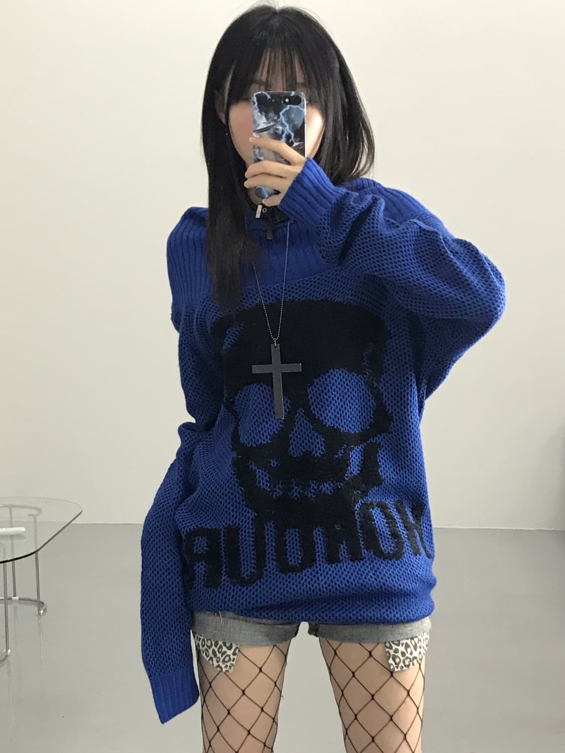 GHOST OF HARLEM Blue Skull Knit 상품이미지2