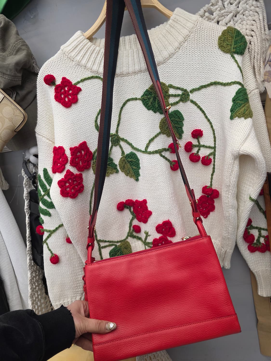 닥스 DAKS 런던 테슬 크로스백 레드 상품이미지6