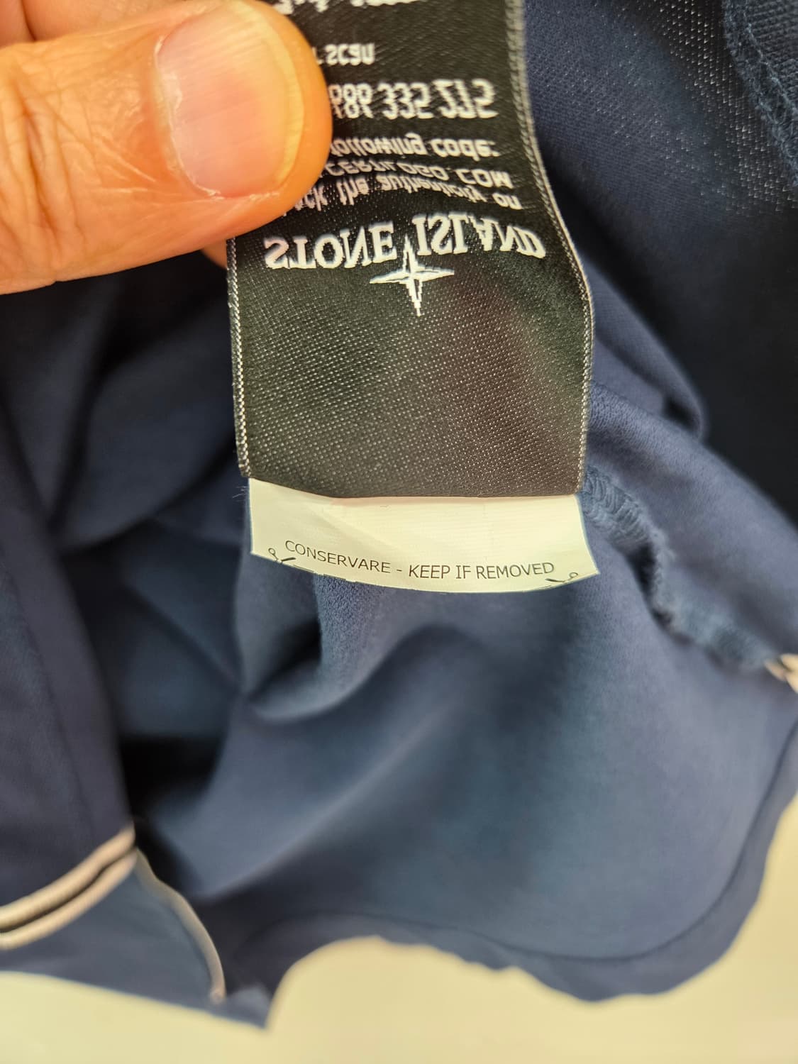 M QR정품 스톤아일랜드 네이비 카라 반팔 티셔츠 상품이미지10