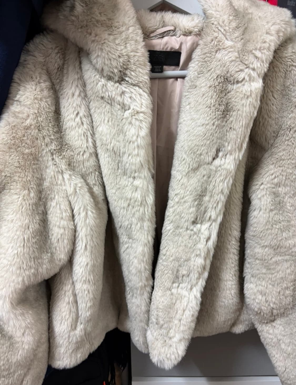 자라 숏 퍼 후드 밍크 코트 상품이미지2