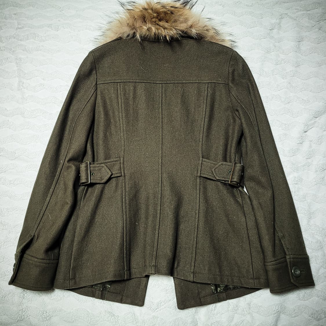 10s AZUL by moussy Fur Military Jacket 상품이미지4