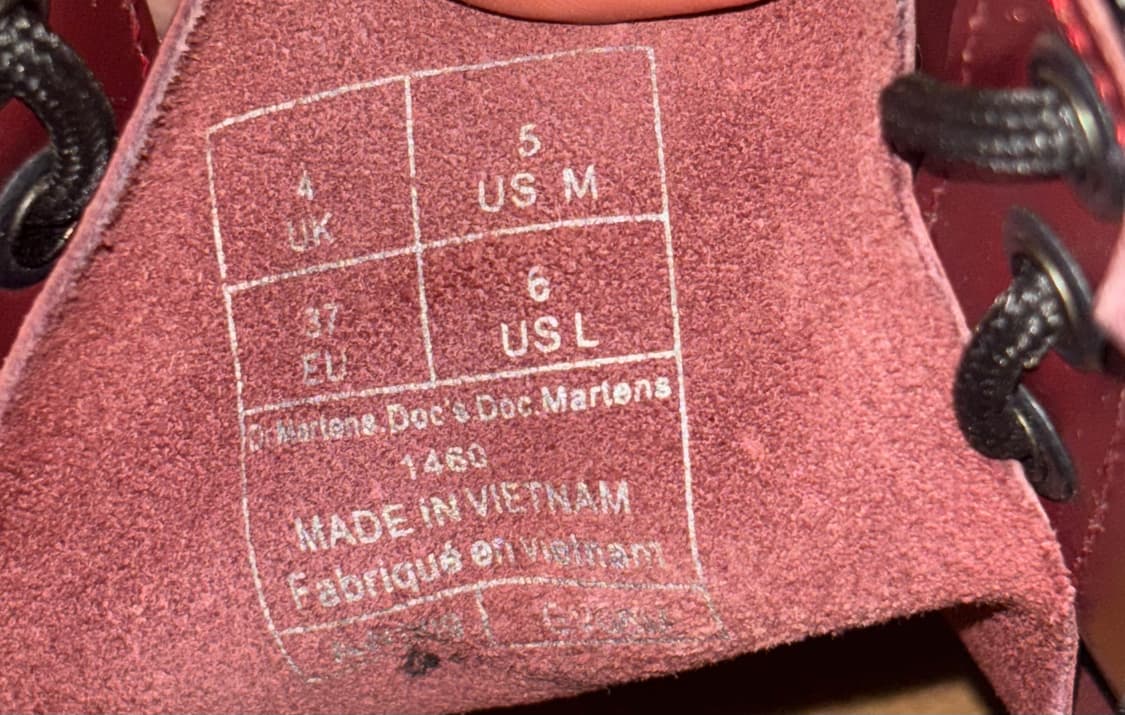 닥터마틴 1460 버건디 8홀 UK4 상품이미지10