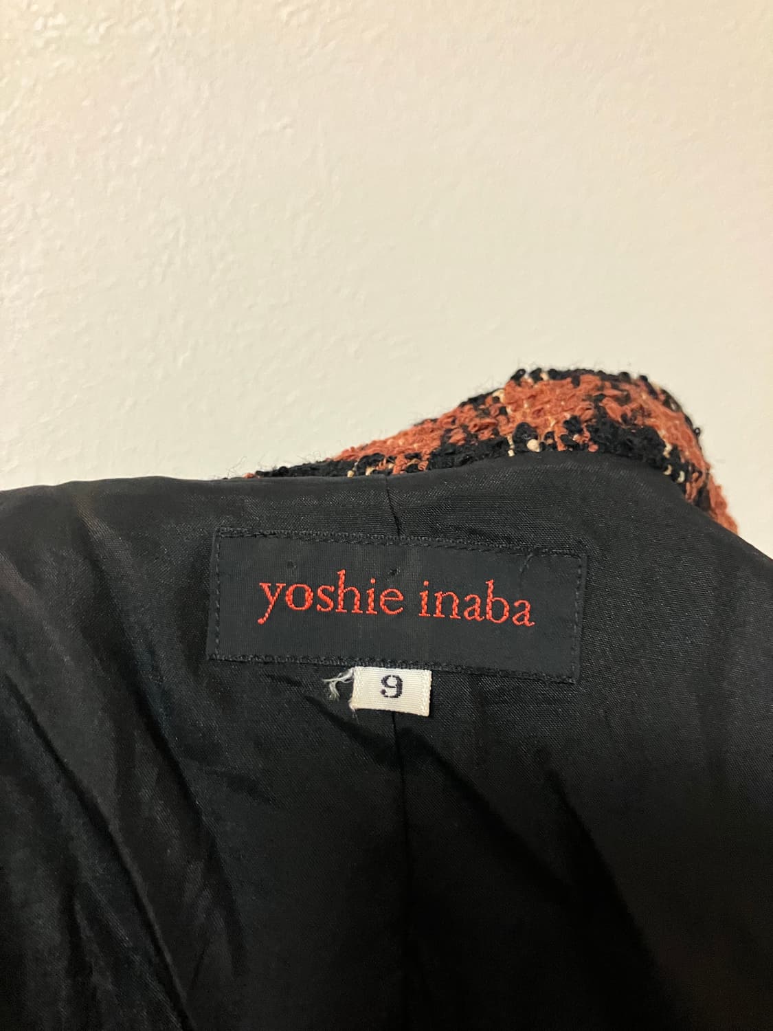 yoshie inaba 체크 트위드 울혼방 자켓 상품이미지5