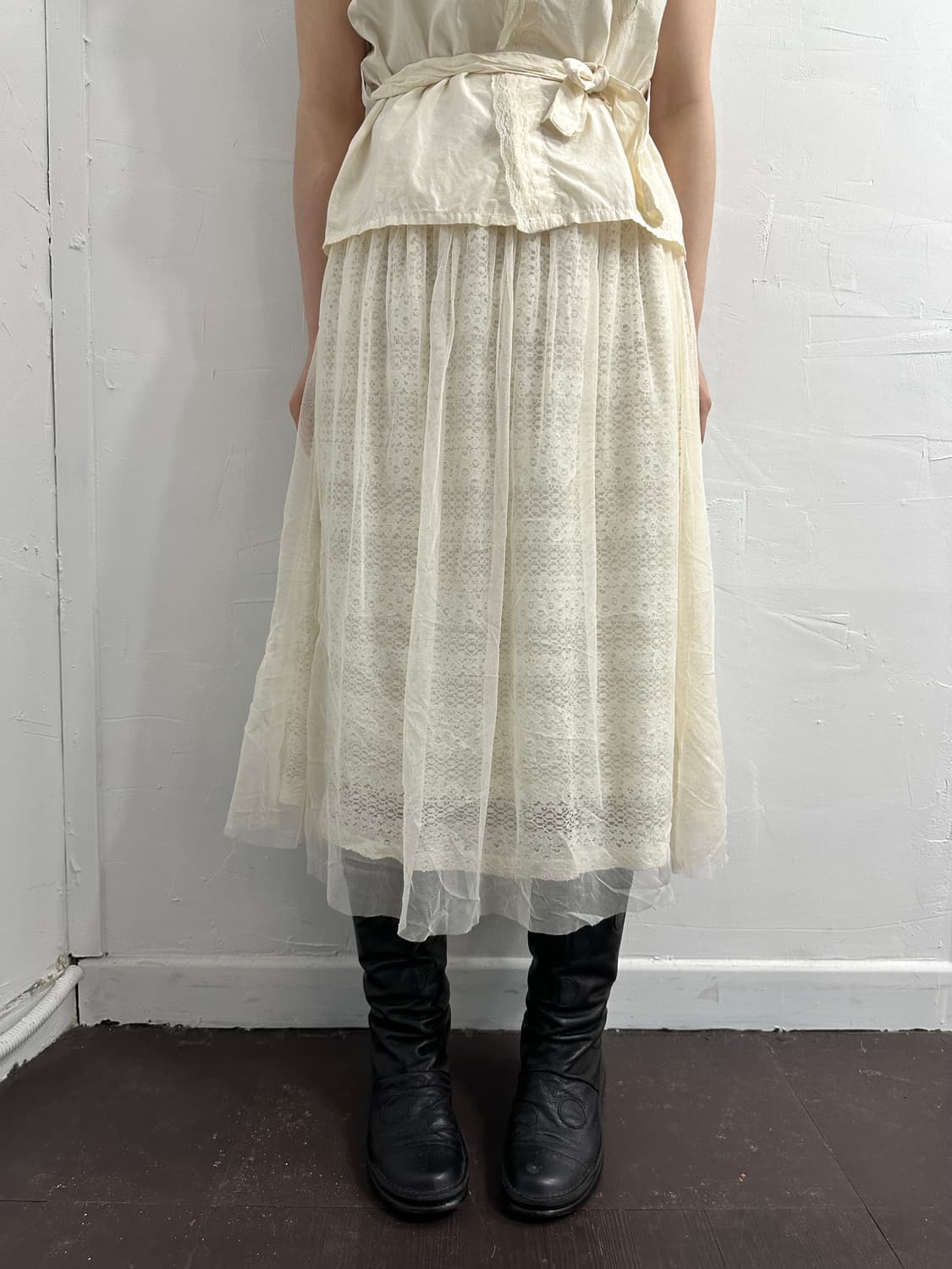 lace mesh mori skirt 상품이미지1