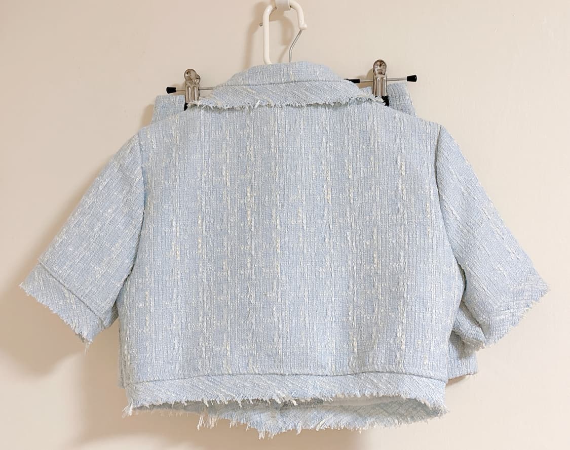 크롭 봄 트위드 셋업 상품이미지2