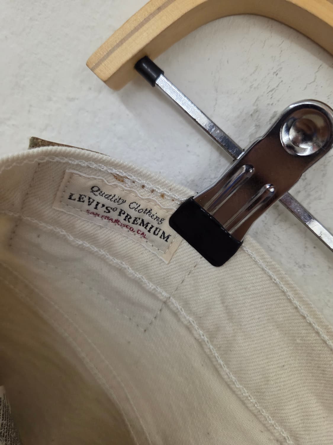 빅E 리바이스 501 프리미엄 크림색 청바지 상품이미지5