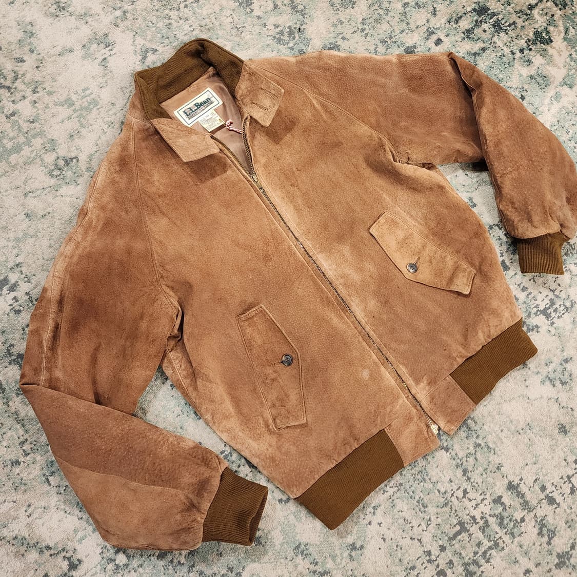 90s USA제작 엘엘빈 스웨이드 G9 헤링턴자켓 상품이미지2