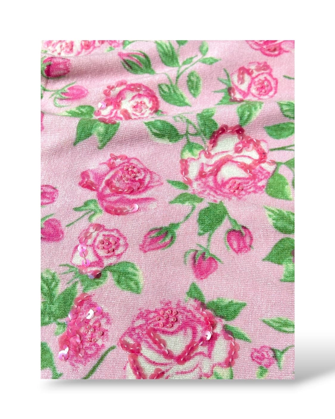 Japanese Vintage 플라워 비즈 포인트 슬리브리스 상품이미지2