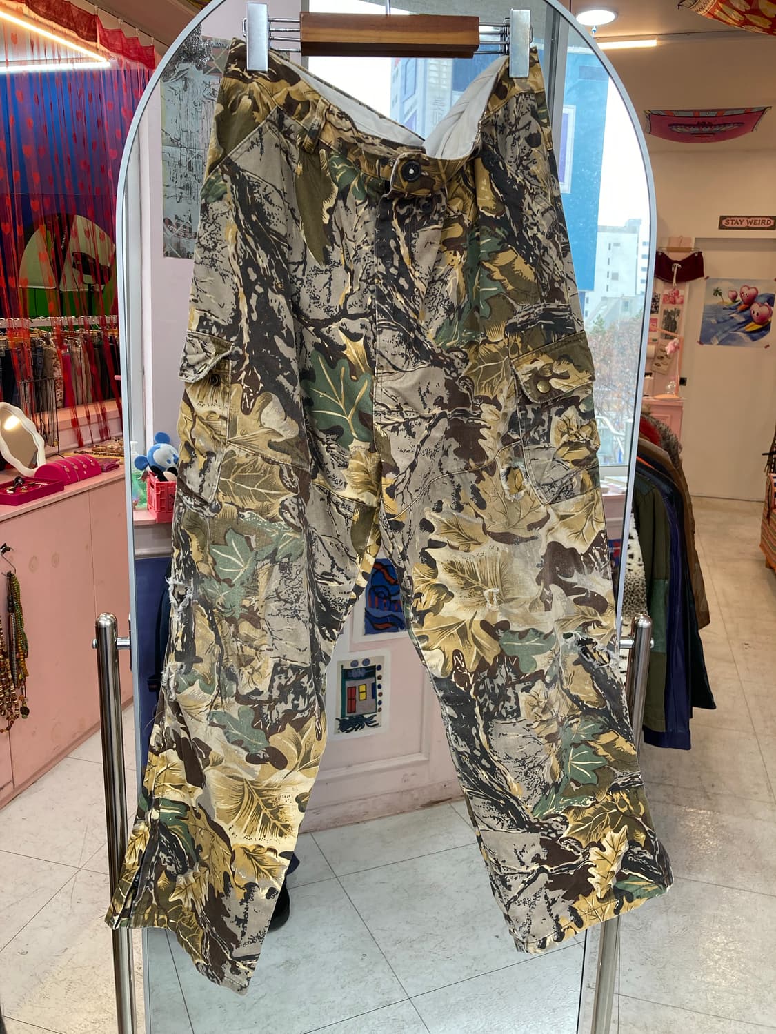 빈티지 패턴 카고 팬츠 상품이미지2