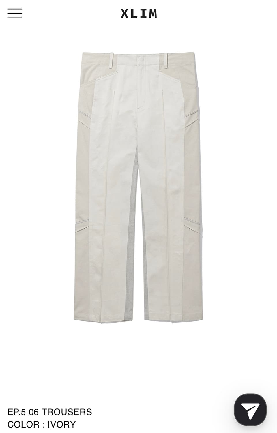 EP.5 06 TROUSERS COLOR: IVORY 상품이미지2