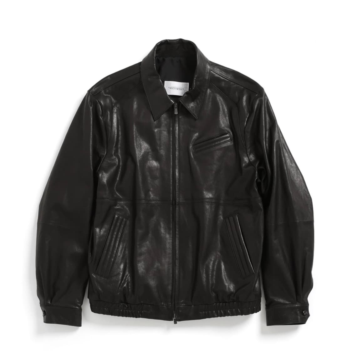 (오늘 구매시 네고) 해칭룸 스티치 볼륨 레더자켓 블랙 (3) 상품이미지1