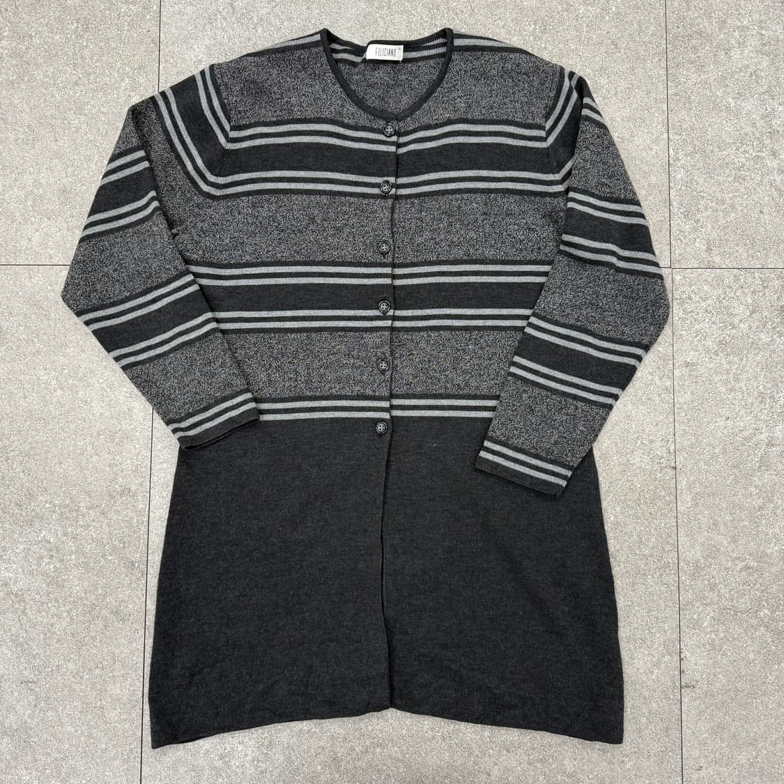 여성 스트라이프 롱 니트 가디건 상품이미지5