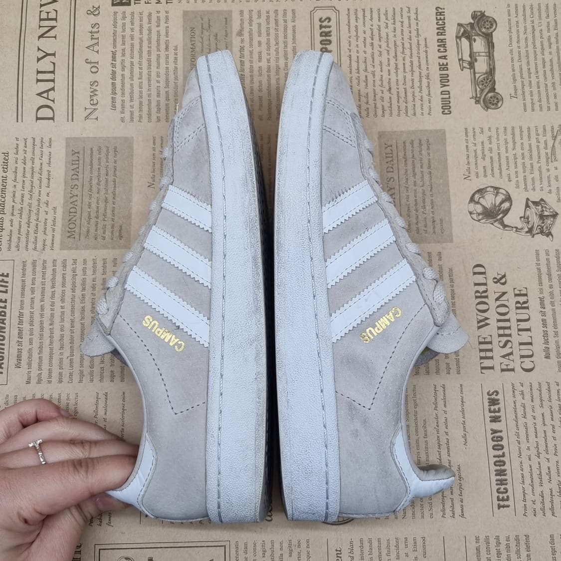 아디다스 캠퍼스 스웨이드 운동화 220 상품이미지5