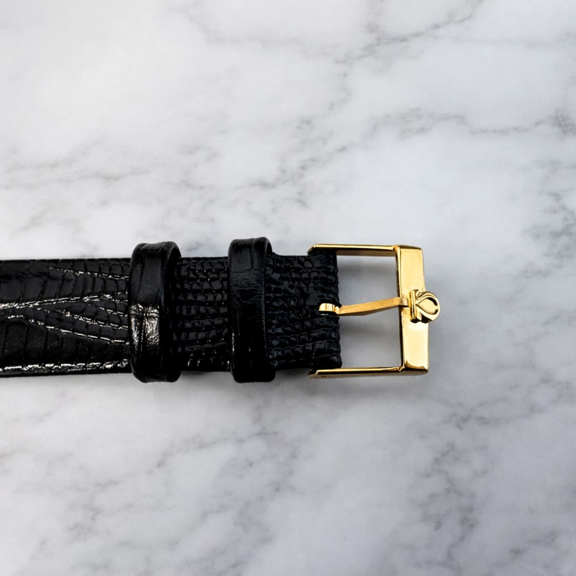 오메가 드빌 1365 남성 쿼츠 블랙 다이얼 레더워치 상품이미지6