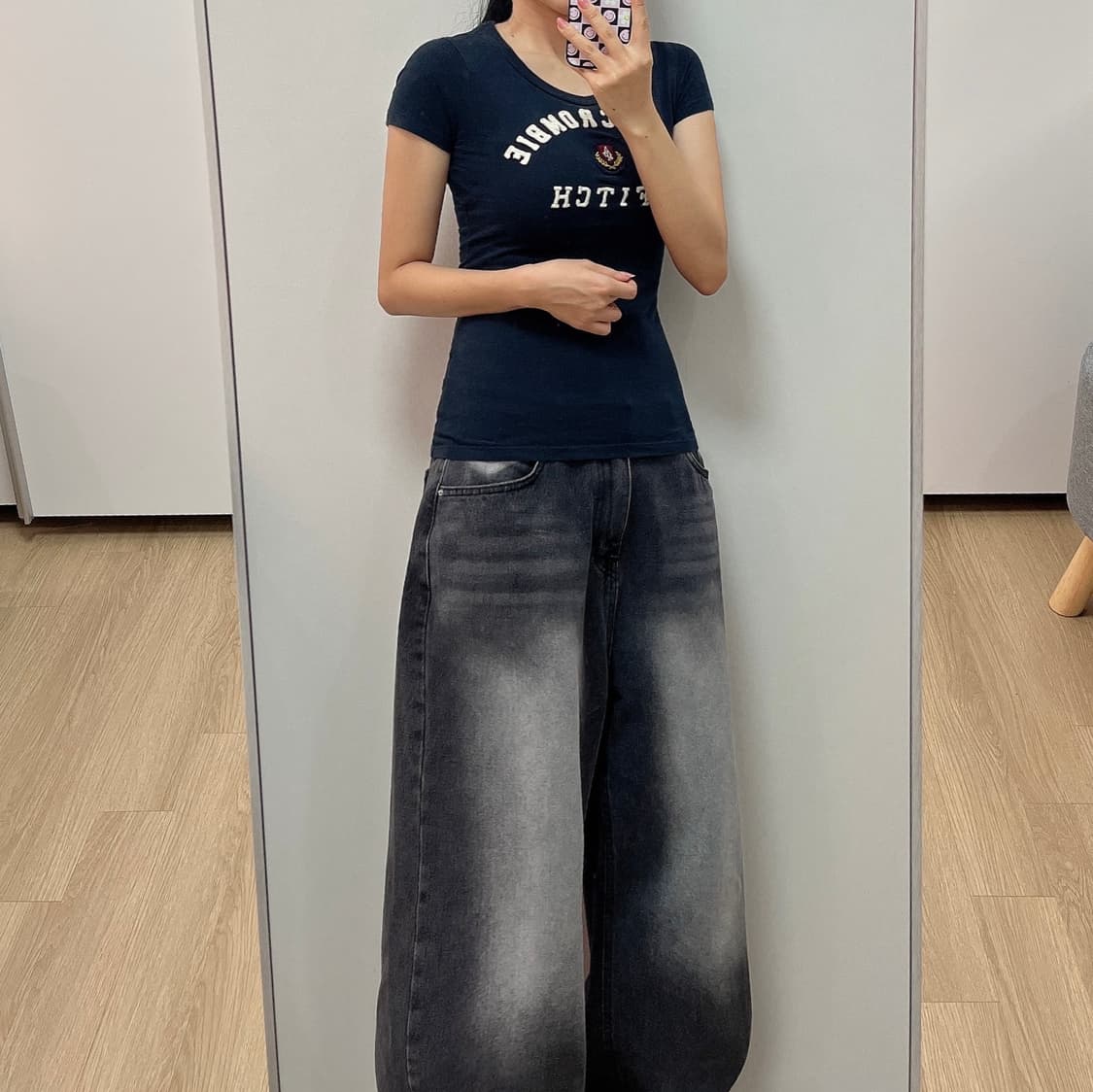 아베크롬비 딱붙핏 자수로고 반팔 티셔츠 상품이미지2