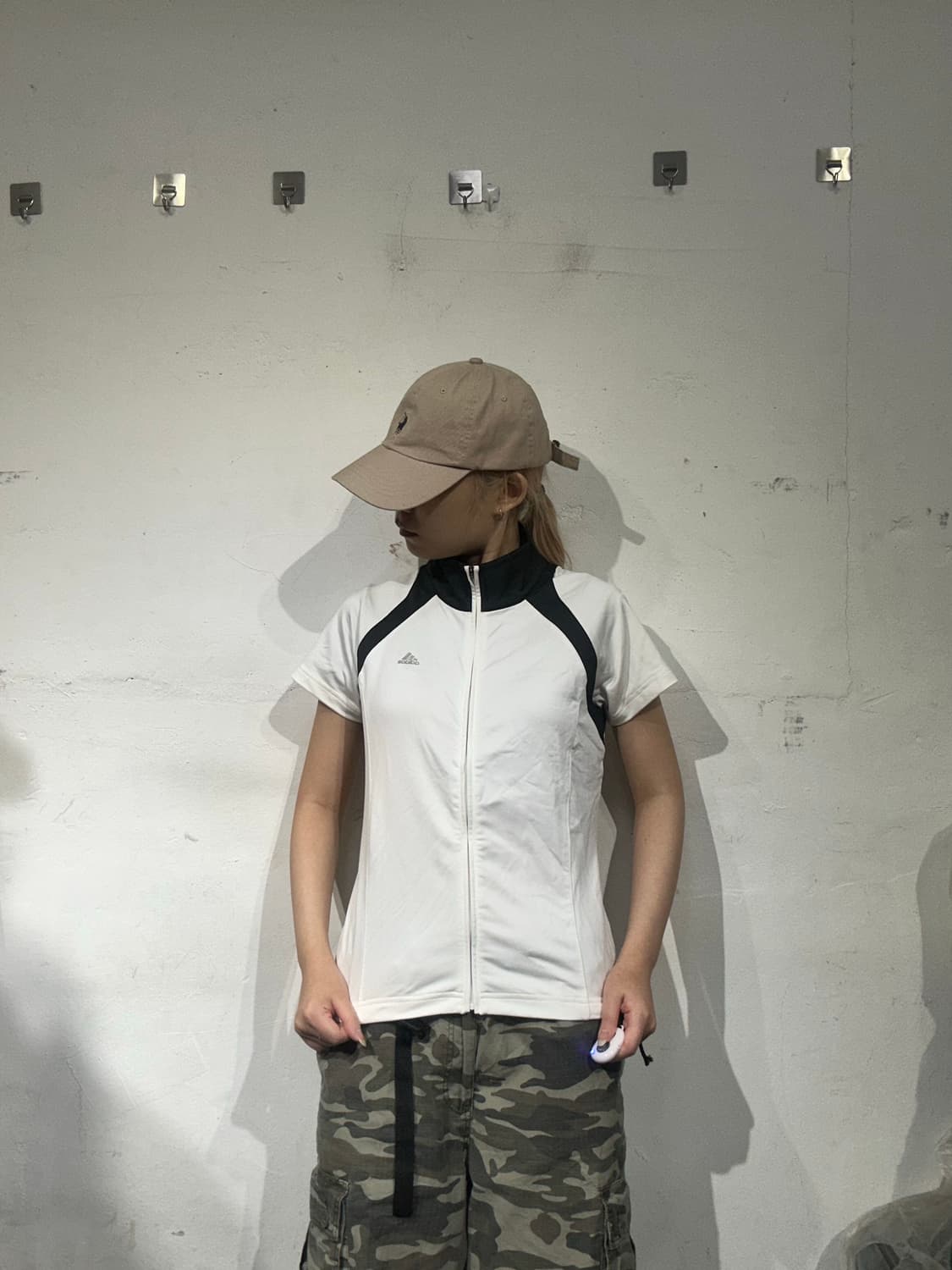 아디다스 화이트 하츠 집업 트랙탑 져지 S 상품이미지2