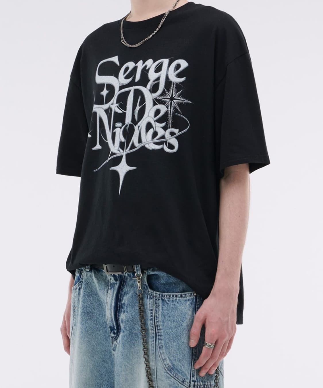 메종미네드 오리진 레터링 하프 티 반팔 티셔츠 L 상품이미지2