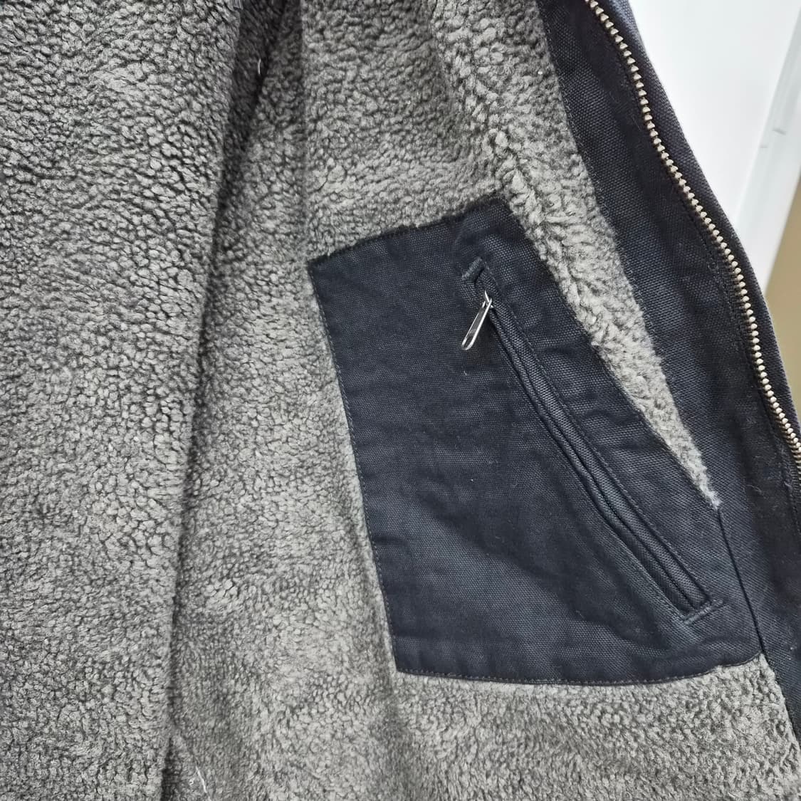 칼하트 블랙 셰르파 안감 워크 자켓 남성 XL 상품이미지5