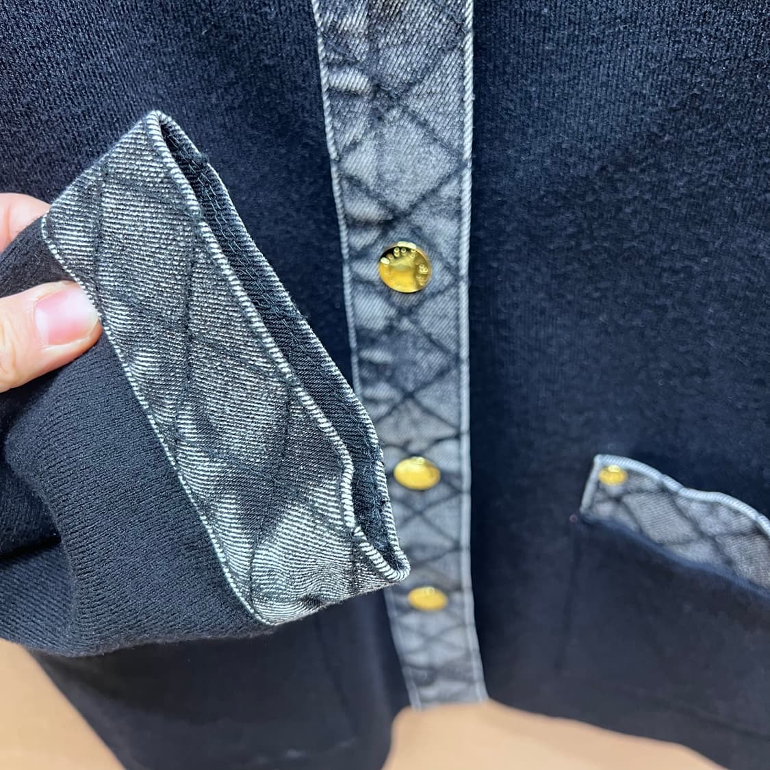 산드로 데님 배색 가디건 자켓 상품이미지3