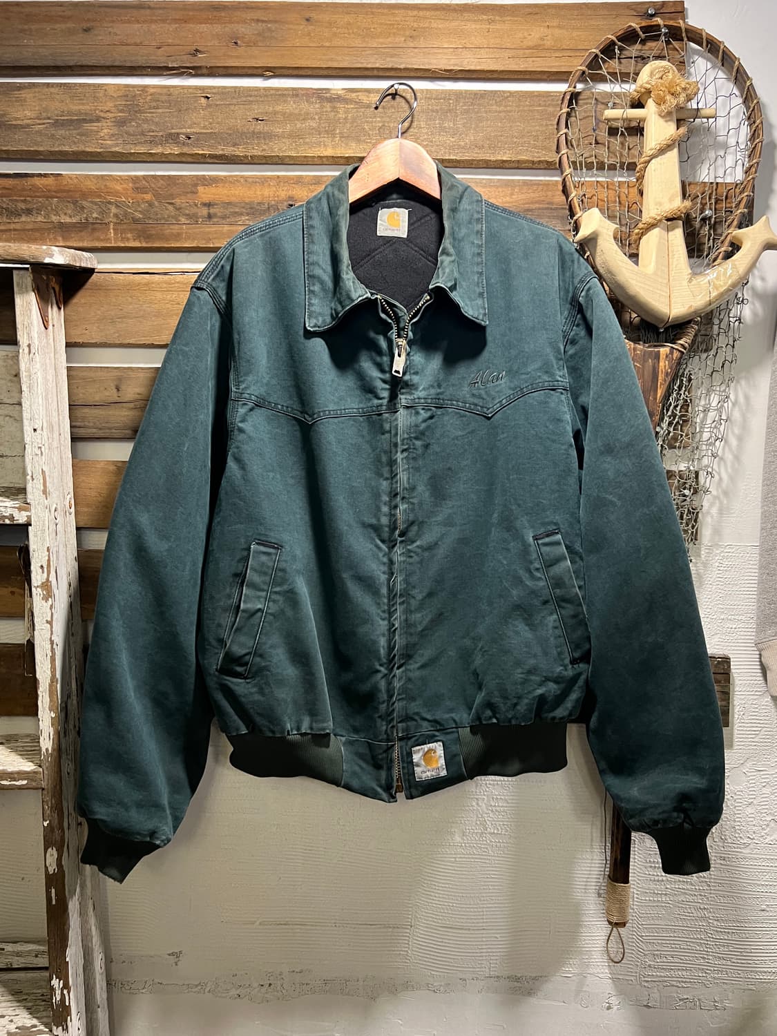 [2XL]칼하트 USA J14 산타페 헌터그린 캔버스 워크 자켓 상품이미지1