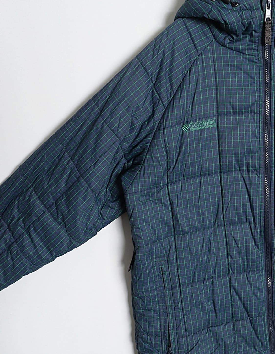 콜럼비아 체크 후드패딩 상품이미지3