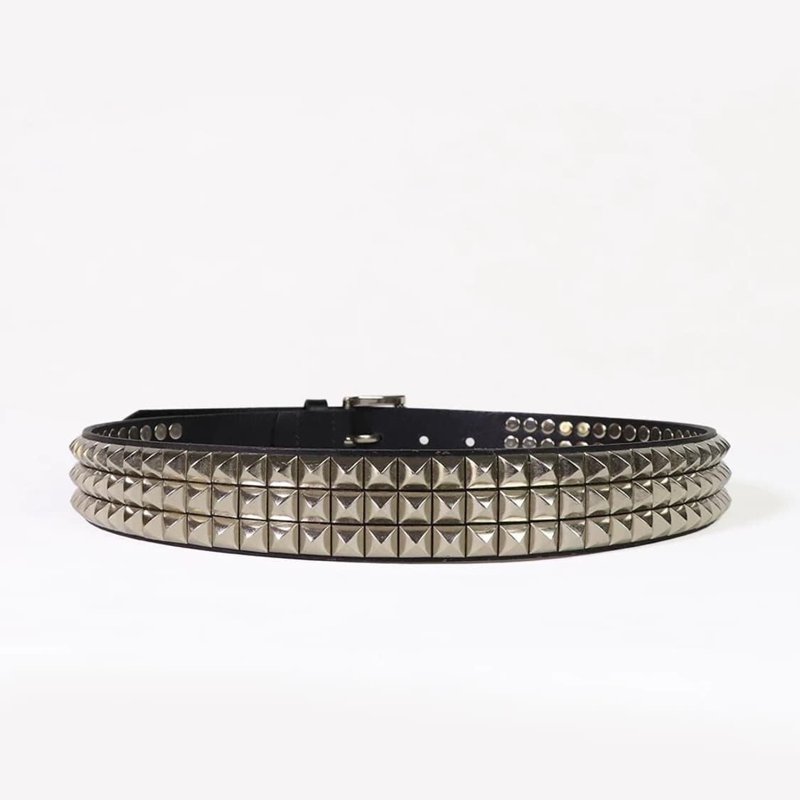Chrome Grid Stud Belt 상품이미지1