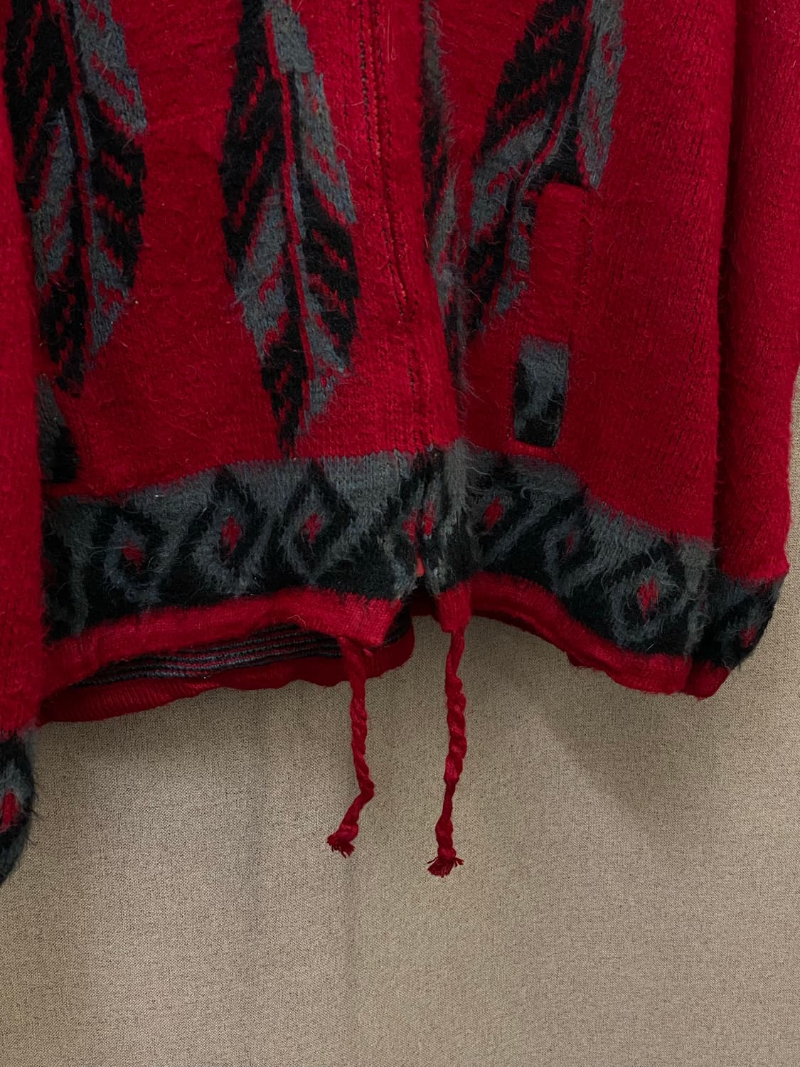 빈티지 헤비 니트 후드 집업 상품이미지3