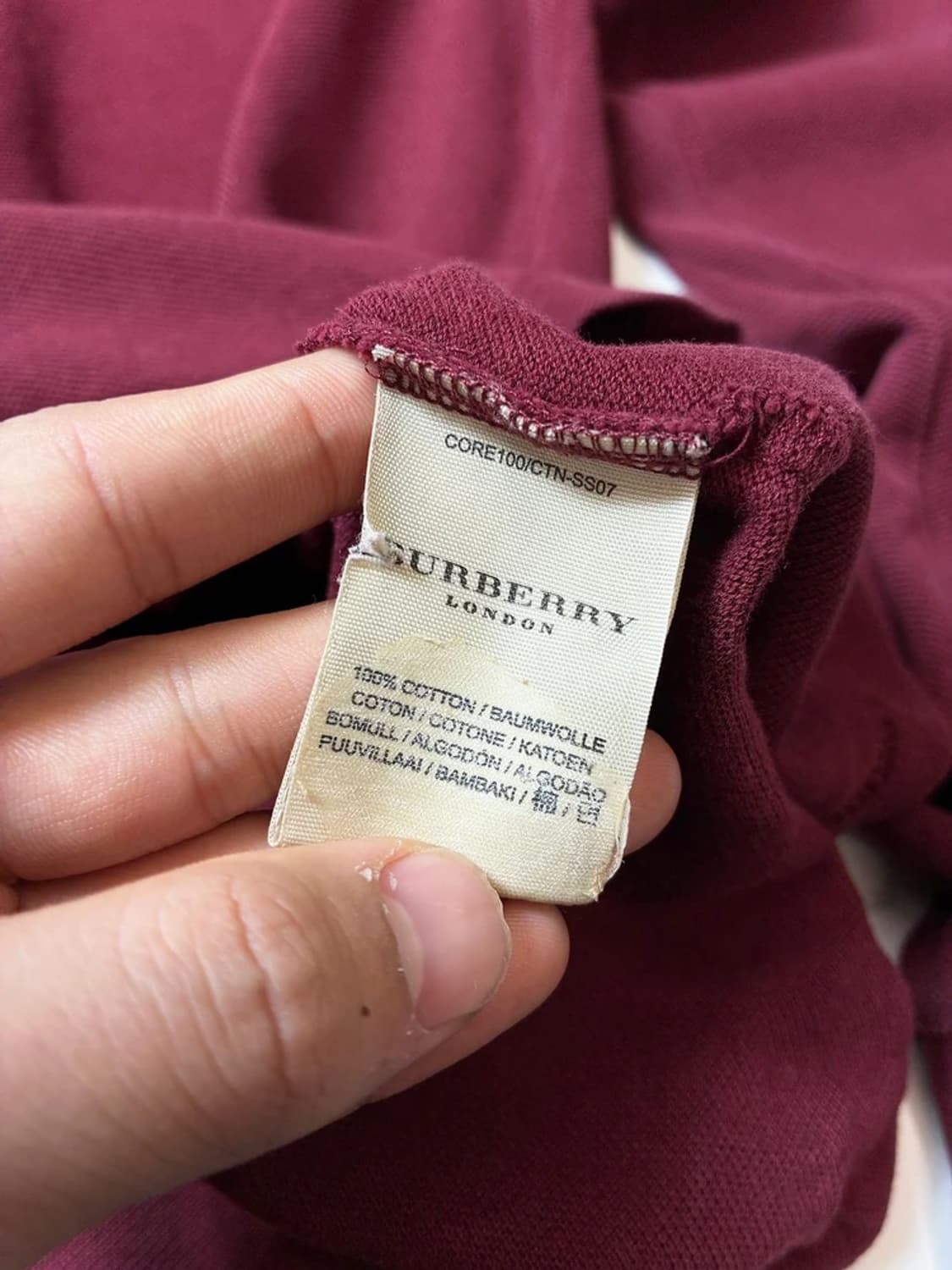 버버리 00's 노바체크 카라 롱슬리브 PN9500 상품이미지7