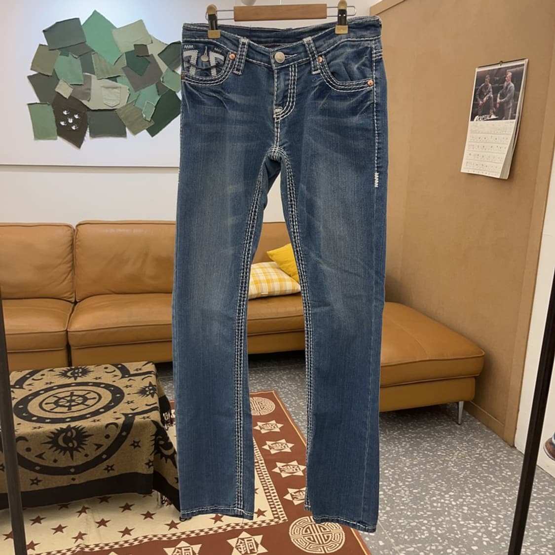 트루릴리전 JOY Y 빈티지 펑크 스티치 데님팬츠 28인치 C08590 상품이미지3