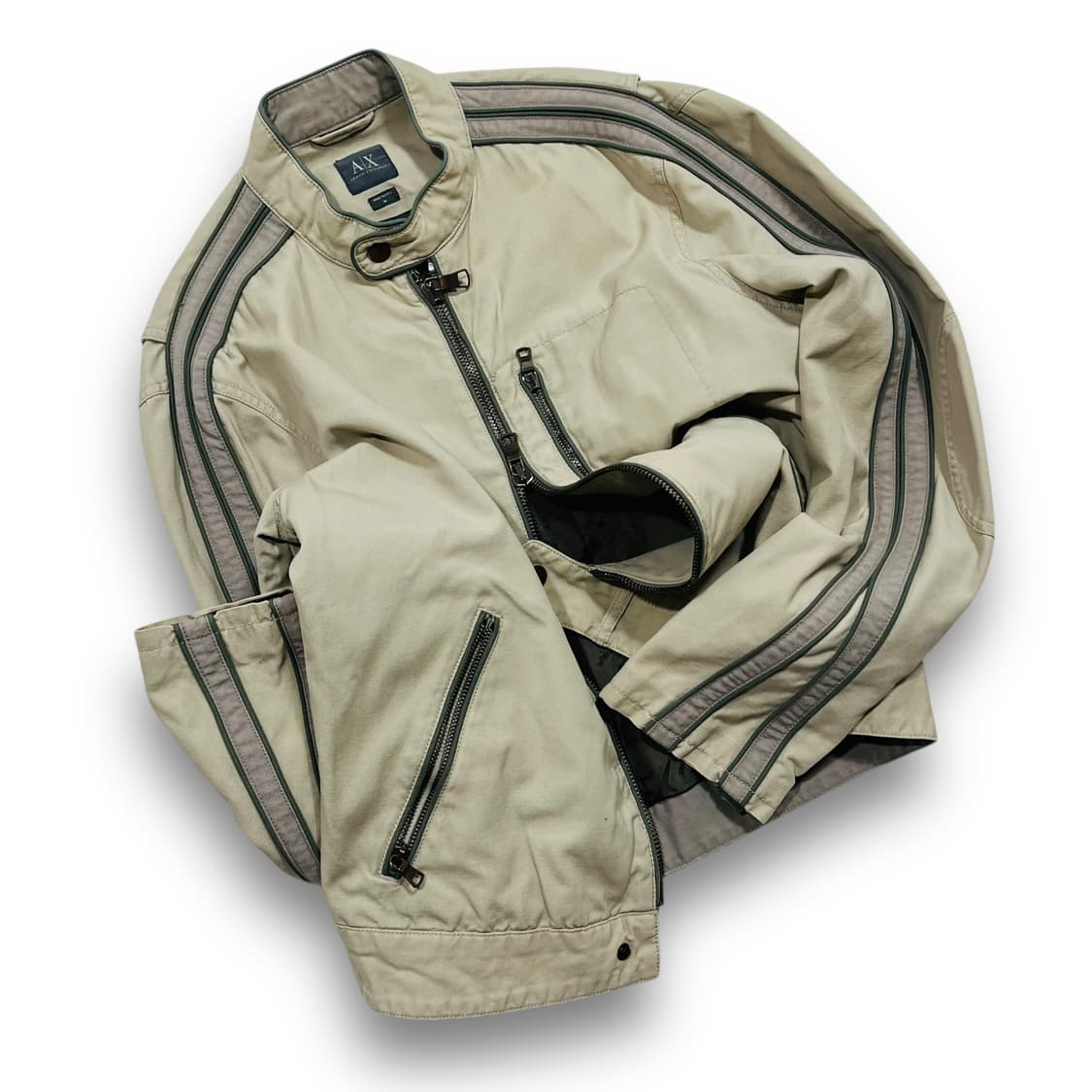 아르마니 익스체인지 사이드 웨이브 투웨이 라이더 자켓 상품이미지5