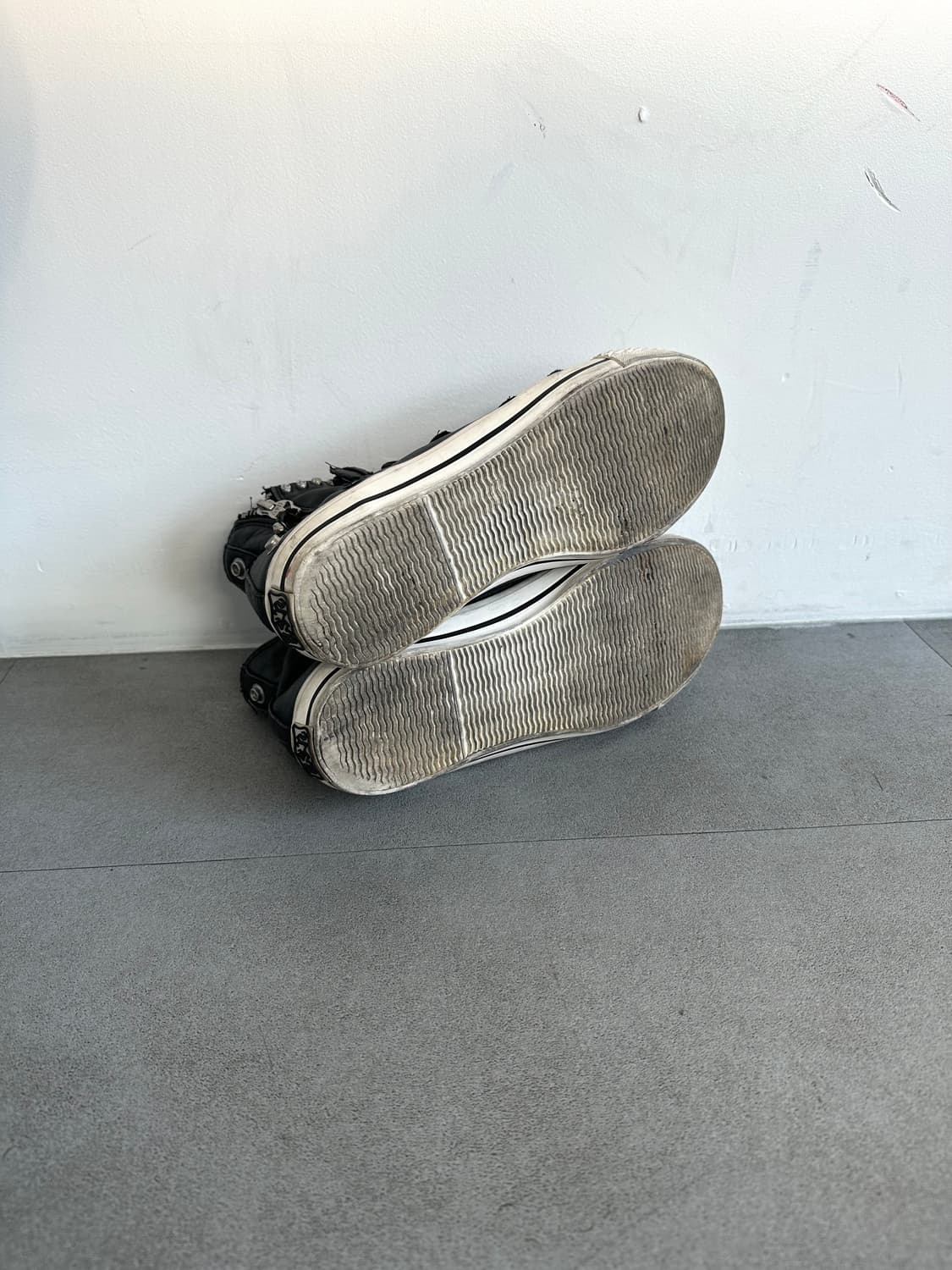 Ash 스컬 스터드 버클 레더 하이탑 스니커즈 상품이미지5