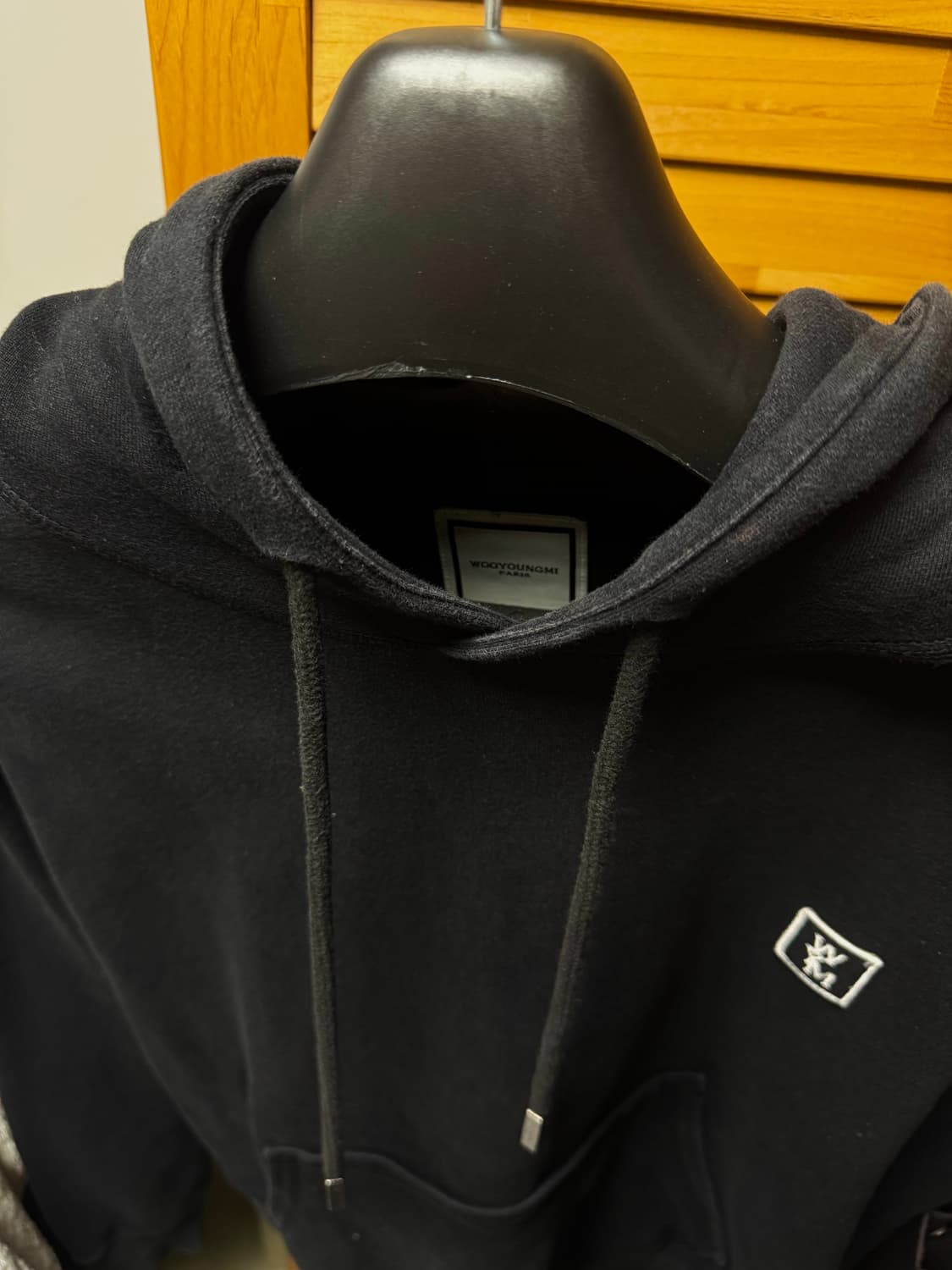 우영미 백로고 후드 블랙 46 상품이미지3