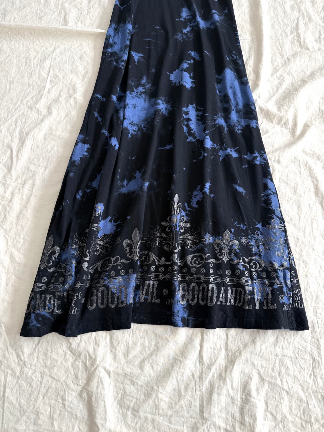 고스트 오브 할렘 맥시 네이비 블루 타이다이 펑크 원피스 상품이미지6