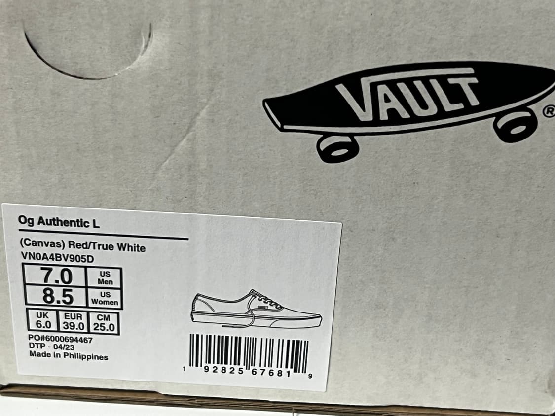 반스 어센틱7(250cm) 1회착용 상품이미지3