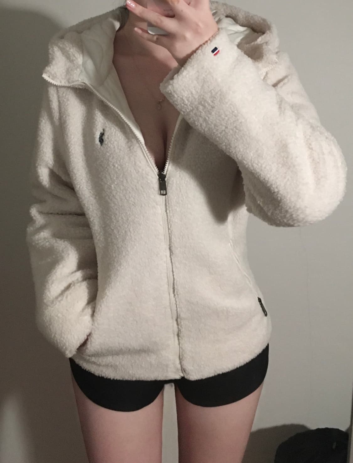 폴로 양털 리버시블 패딩 여성 상품이미지2