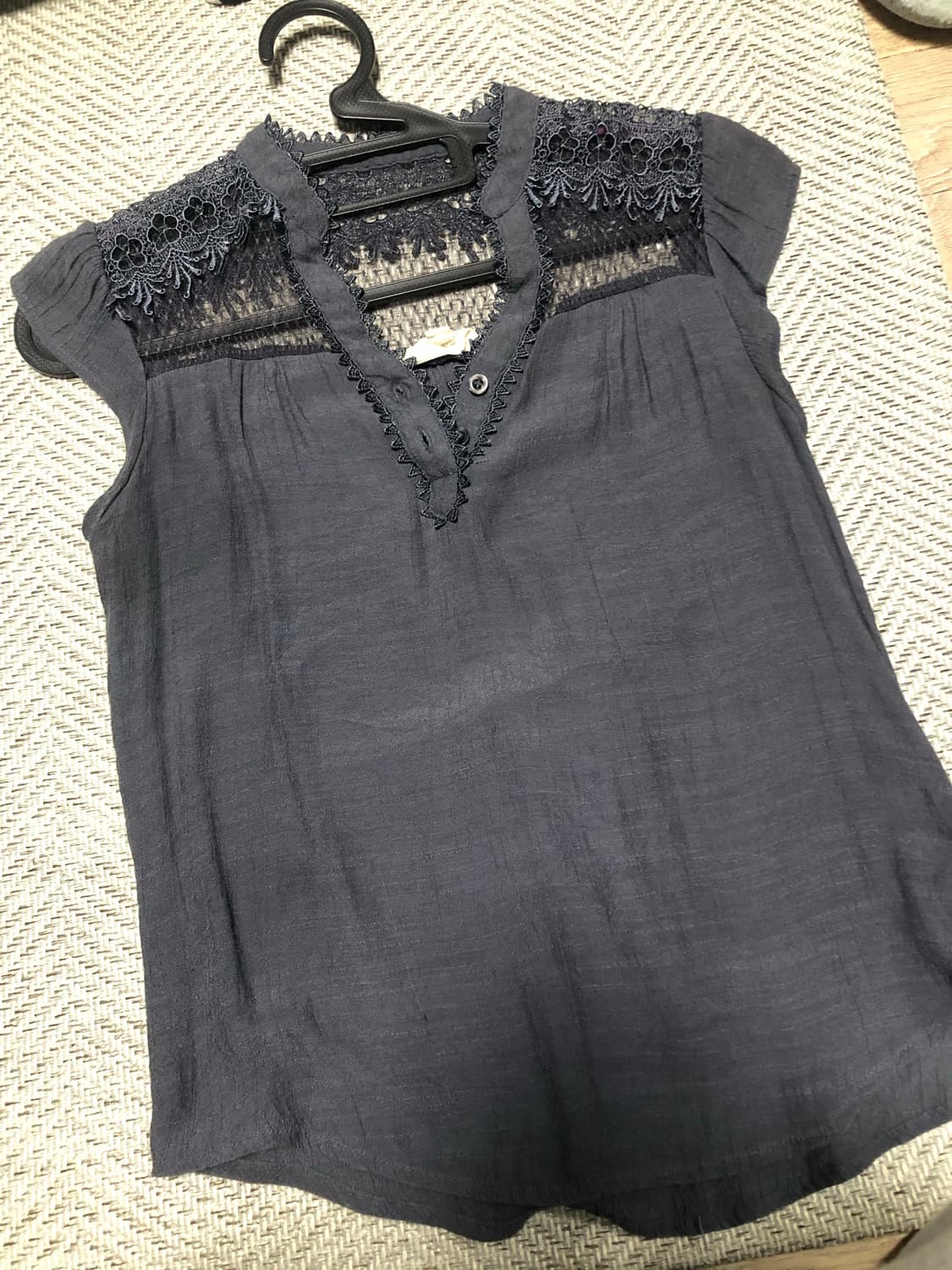 빈티지 모리 반팔 블라우스 🫐 상품이미지2