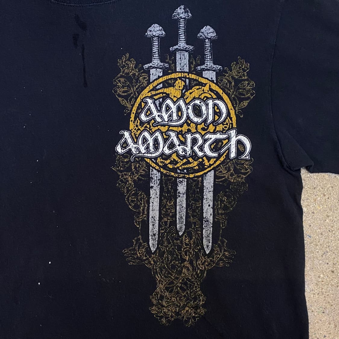 미국 빈티지 AMONAMARTH 로고 락티셔츠 반팔티 상품이미지3