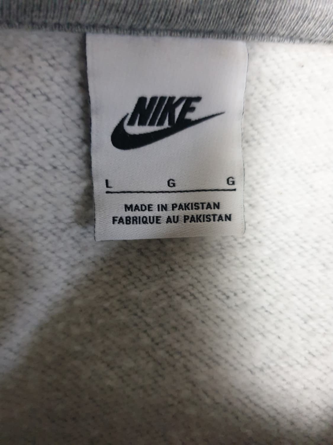 나이키 클럽 플리스 브러쉬드 백 카라 롱슬리브 그레이 (L) 상품이미지3