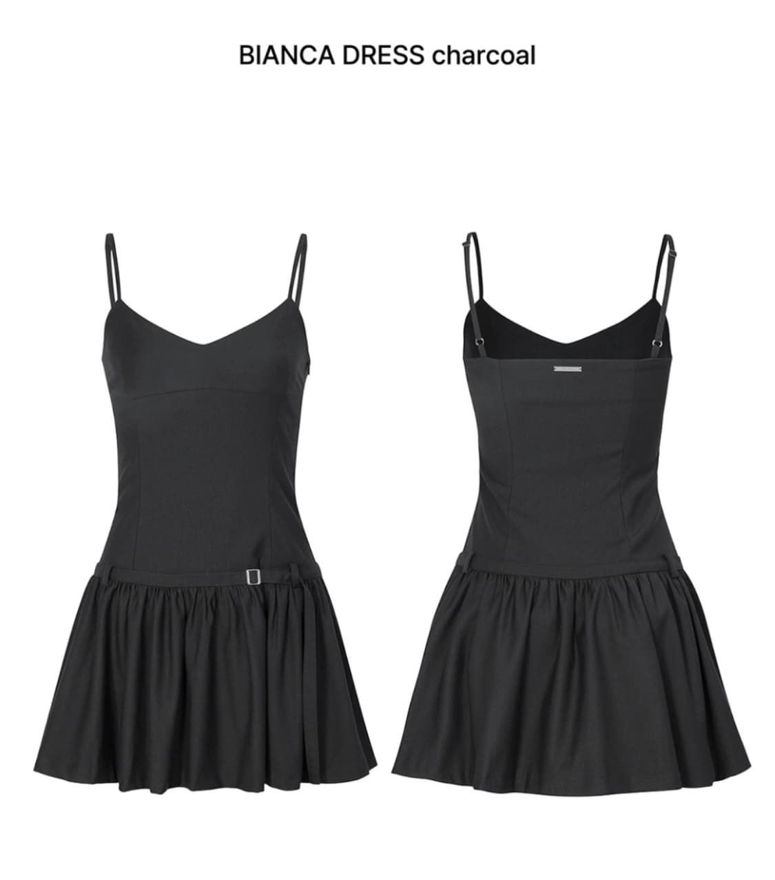 페인오어플레져 비앙카드레스 차콜 클리시어더티스벨리아르낫유어드라이로즈원피스 상품이미지1
