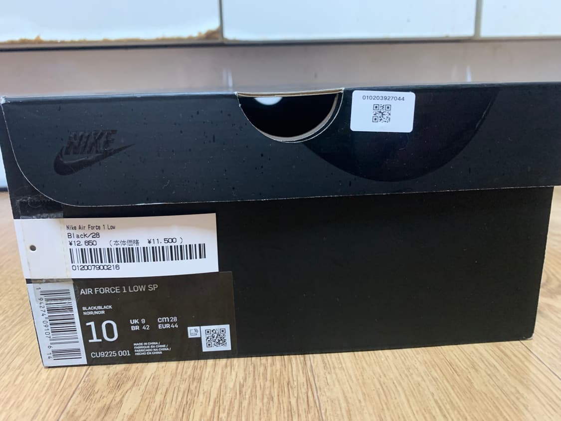 [280]나이키 에어포스1 X 슈프림 올검 블랙포스 로우 상품이미지9