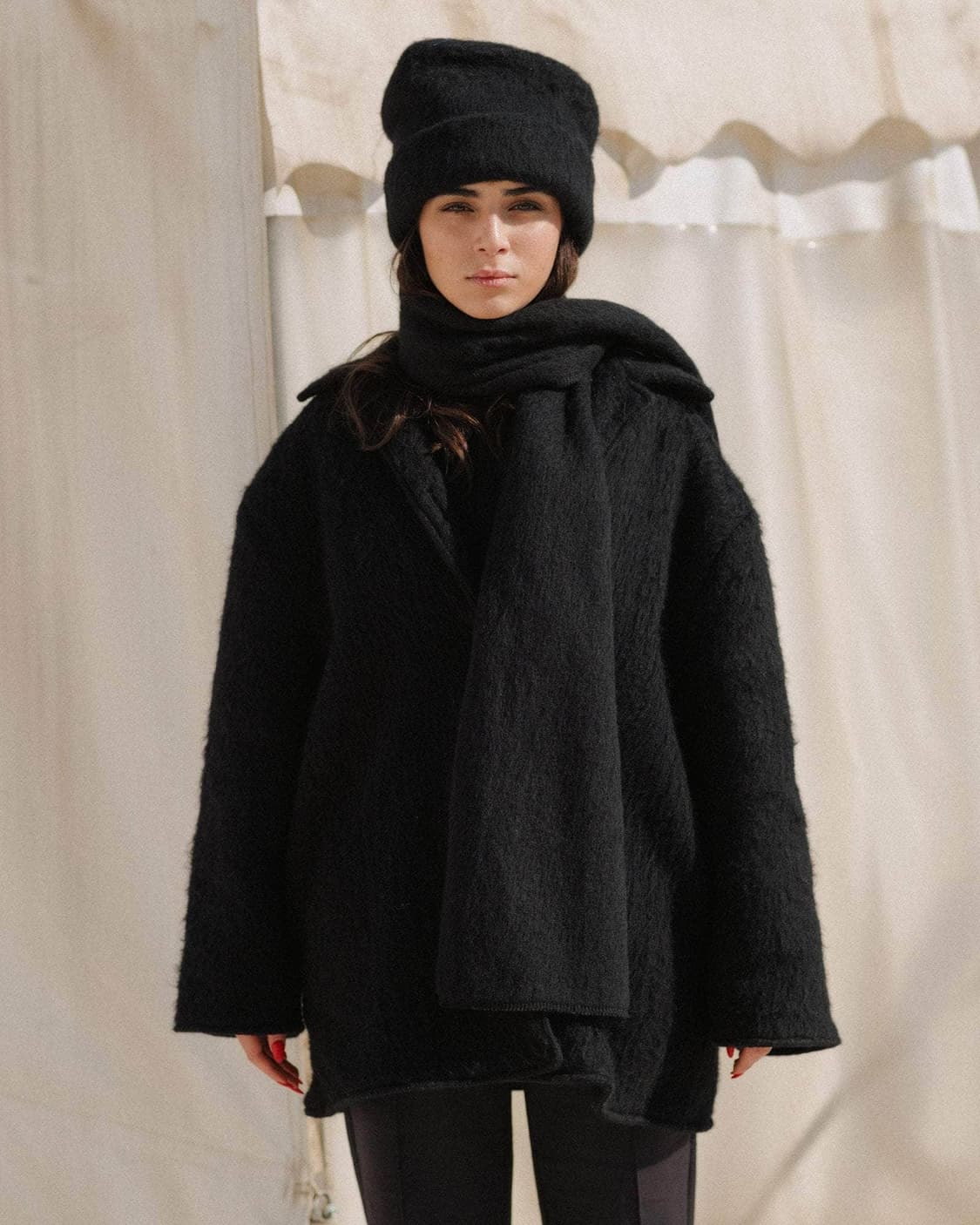 베이스레인지 25fw Ser 울 비니/블랙 상품이미지4