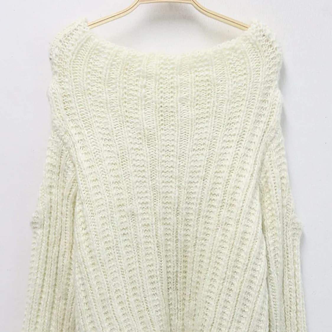 SNIDEL 오프숄더 아이보리 울혼방 니트 60365 상품이미지6