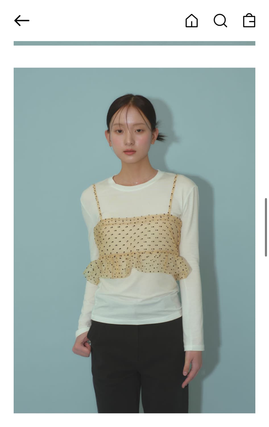 어윗 도트 뷔스티에 탑 상품이미지4