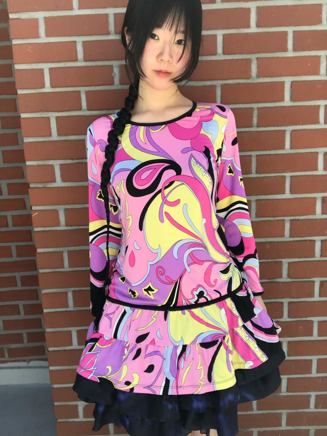 vintage paisley pattern frill top 상품이미지1