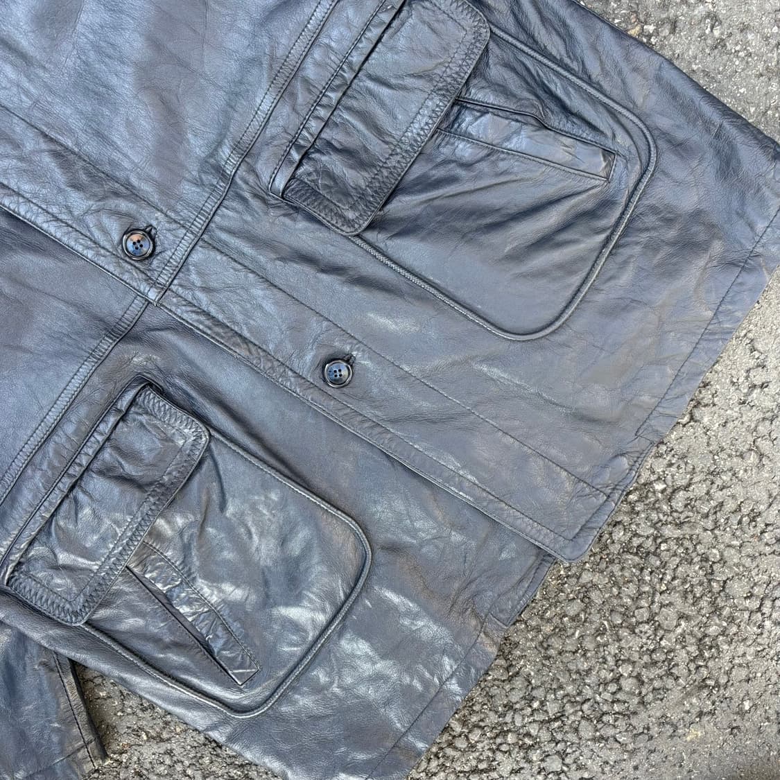 빈티제 레더 카 코트 상품이미지6