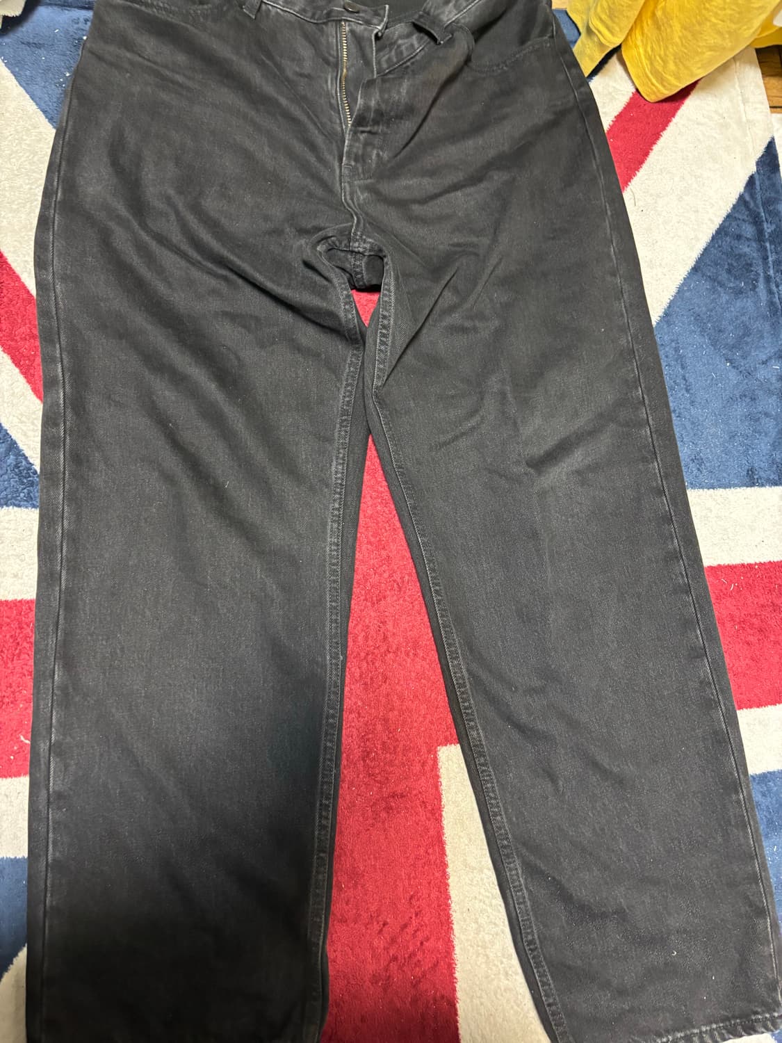 유니클로 데님팬츠 블랙  상품이미지1