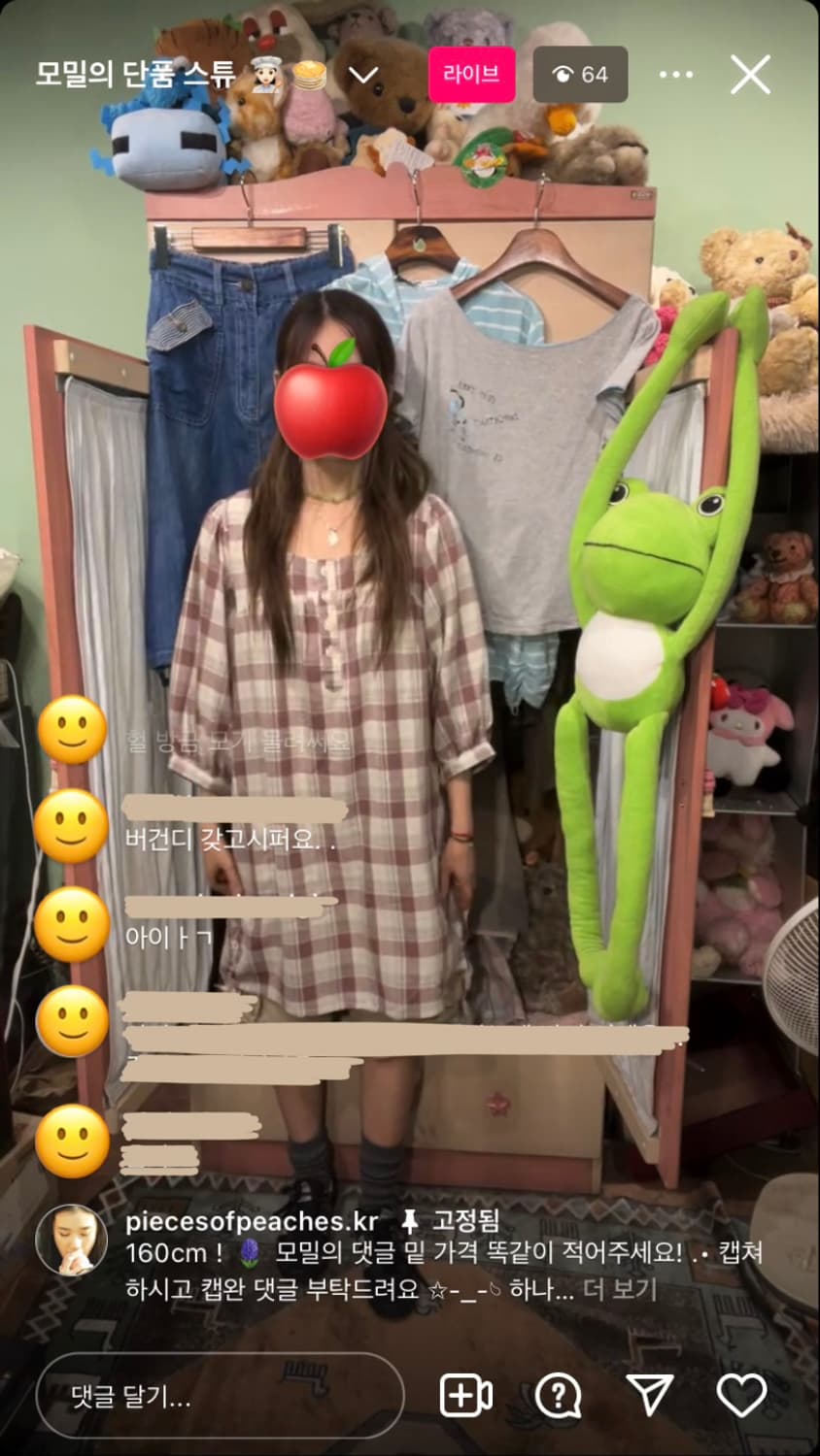 카모메산장 단품 체크 원피스 / 모리걸 하구미 너드 상품이미지8